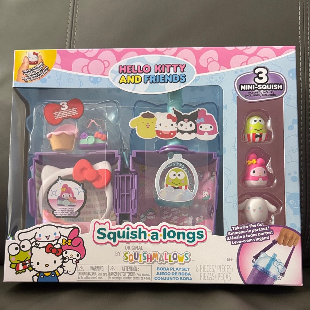 Squish-a-longs Hello Kitty and Friends Hello Kitty Boba Playset